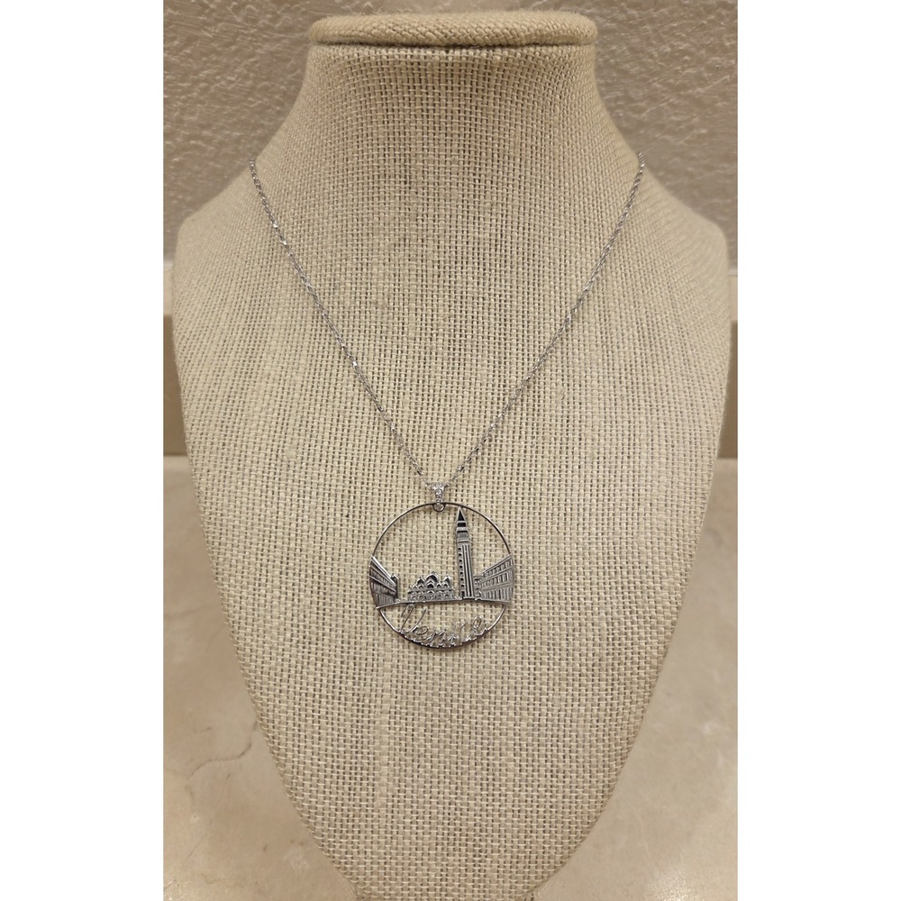 Sterling Silver Roma 1947 Venice Necklace 24-25.5"‎